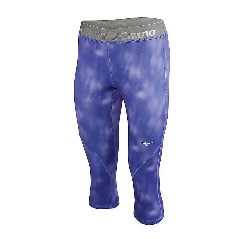 Mizuno Impulse 3/4 Print Női Leggings Piros Királykék QRC972638